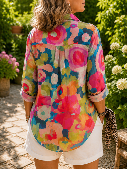 Deliane | Vibrant Artistic Blouse
