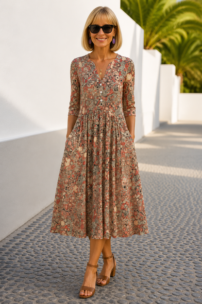 Constance V-Neck Dress