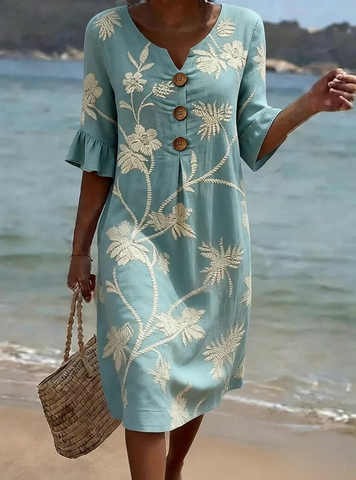 Vestido de verano con estampado floral – cómodo y elegante