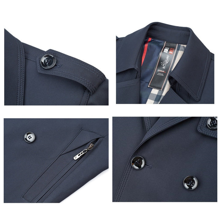 Chaqueta de Rompevientos Doble Botonadura para Hombre
