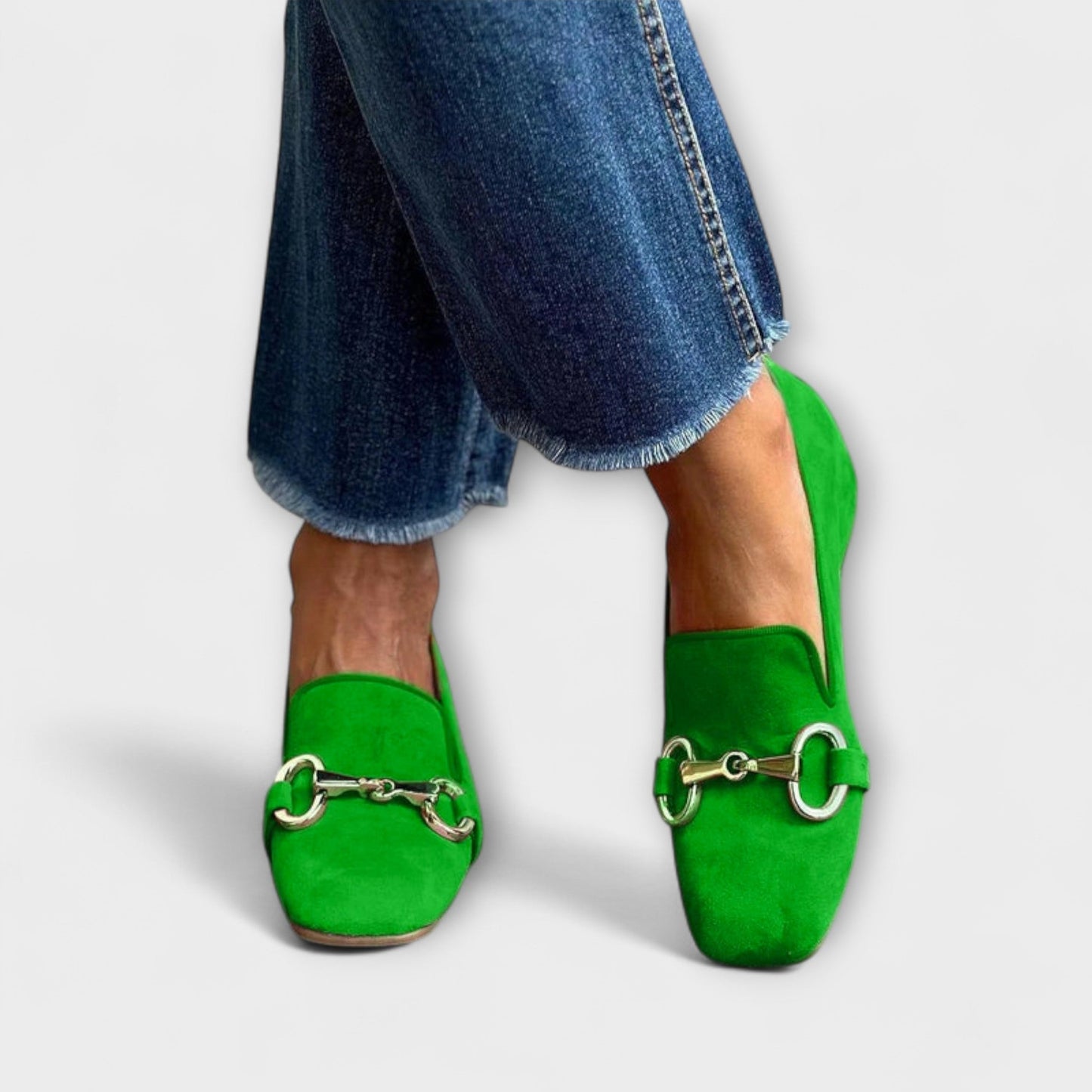 Taliah square toe buckle loafers