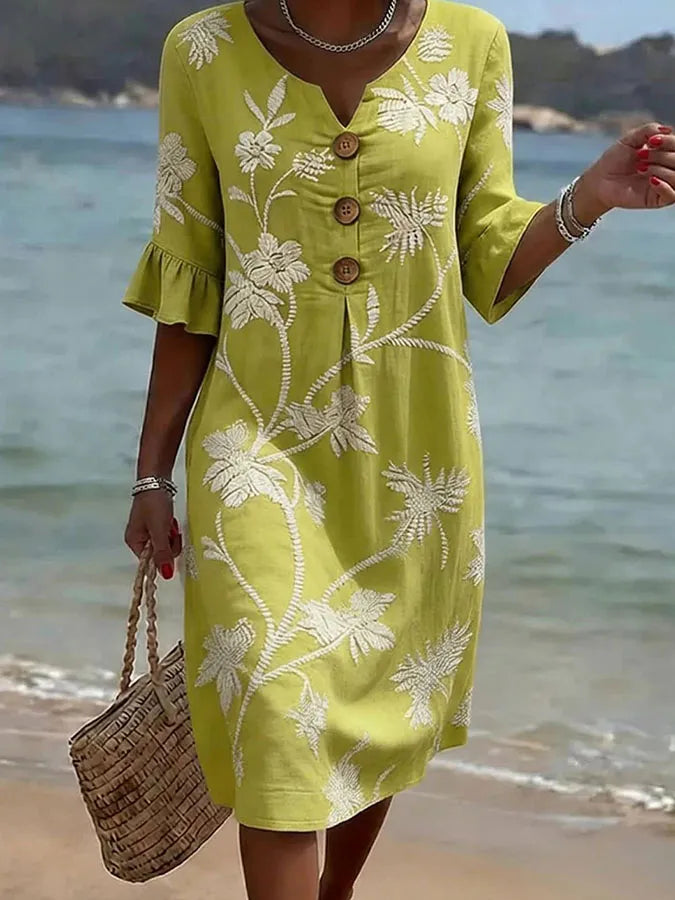 Vestido de verano con estampado floral – cómodo y elegante