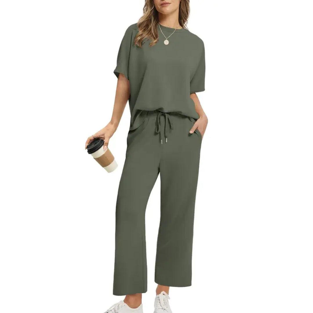 Brisa™ | Conjunto de Dos Piezas de Pierna Ancha Oversized