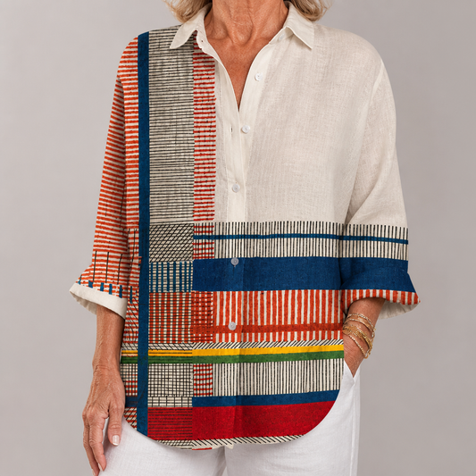 Joan Artistic Pattern Blouse