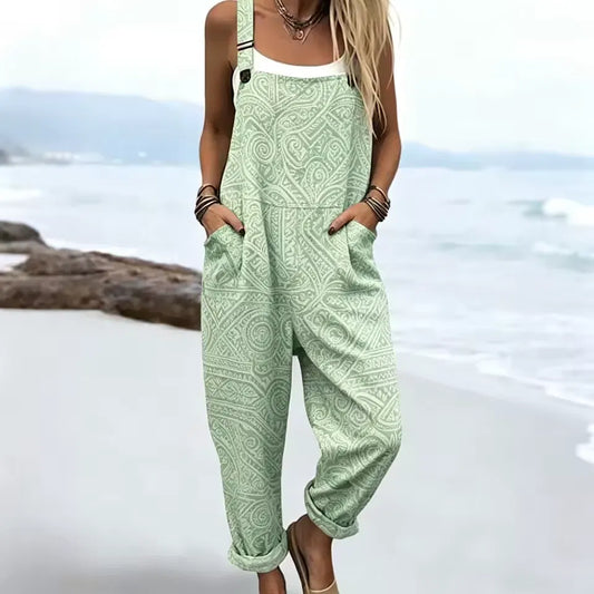 Sage Boho Overalls