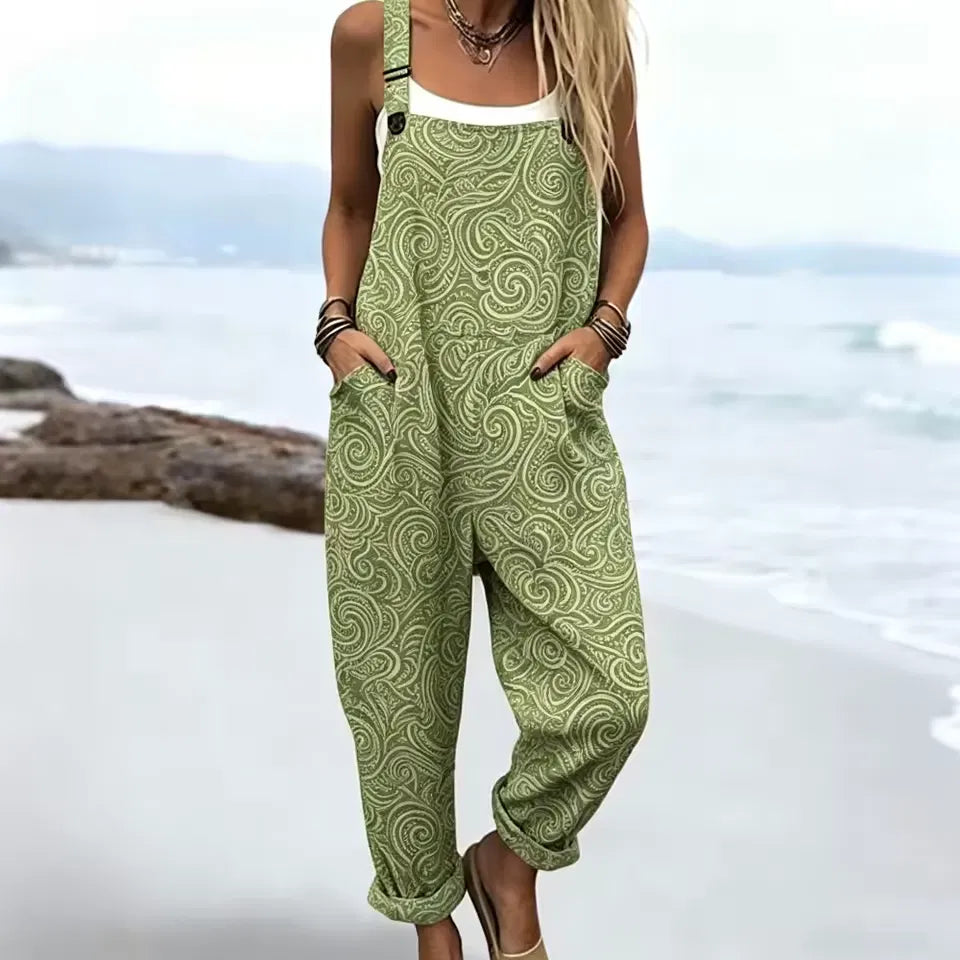 Jade Boho Overalls